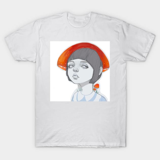 Mushroom Girl T-Shirt by Nidimar